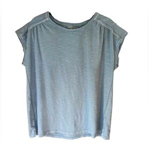FatFace Sky Blue Relaxed Fit Capped Sleeve Women’s Casual T-Shirt Size 14